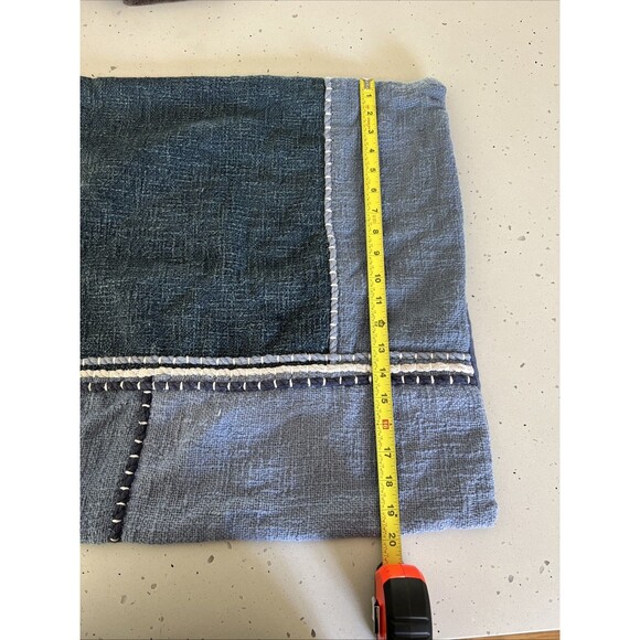 Blue White Nautical Bohemian Classic Decorative Pillow Cover 20x20 Patchwork - Picture 5 of 5